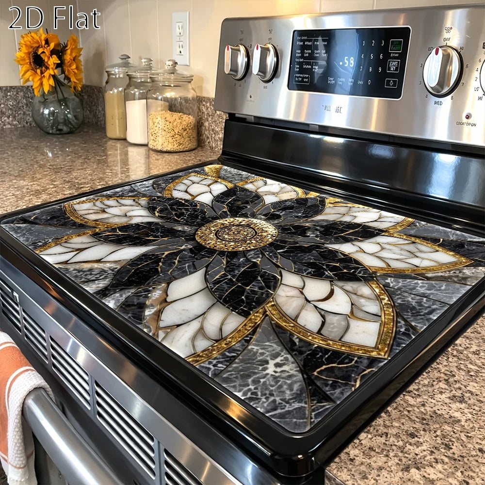 Stove Protector Mat Marble Lotus Pattern | Heat-Resistant Non-Stick Cooktop Cover Pad | Gas Stove, Induction Cooker, Glass Cooktop, Oven & Washer Dryer Top - product image 10