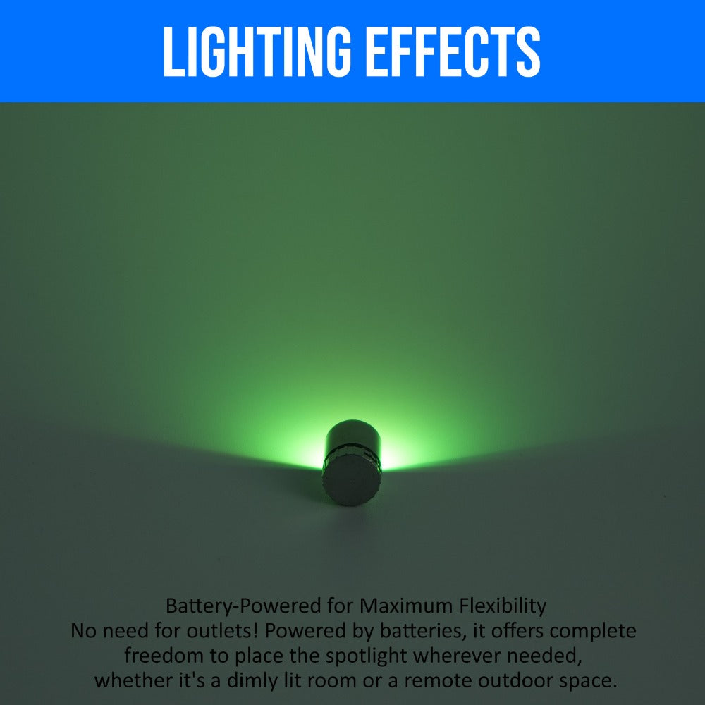Mini Spotlight Battery Operated LED 20 Pack - Cordless Miniature Spot Lights for Artwork, Paintings, Jewelry, Display Cases, Handicrafts, Models & Puzzles (Green / Red / RGB / Blue - product image 3