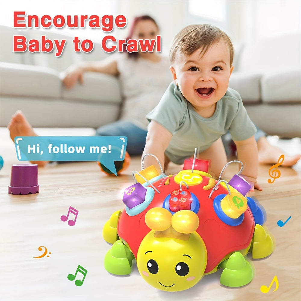 Baby Musical Ladybug Crawling Toys, Early Educational Bilingual Toy With Lights & Music, Interactive Play Mode & Sensory Development For Babies 0-6-12-18 Months - product image 4