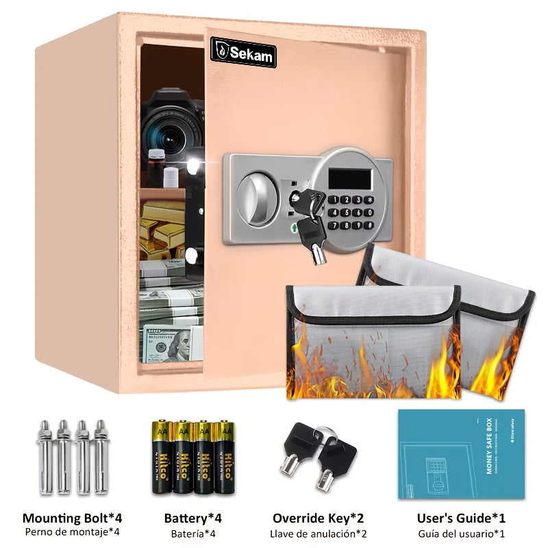 Heavy Duty Steel Safe With Cash Bag Without Cash Bag Home Safety Safe Equipped With A Combination Lock and Key Lock Suitable For Storing Cash Documents and - product image 23