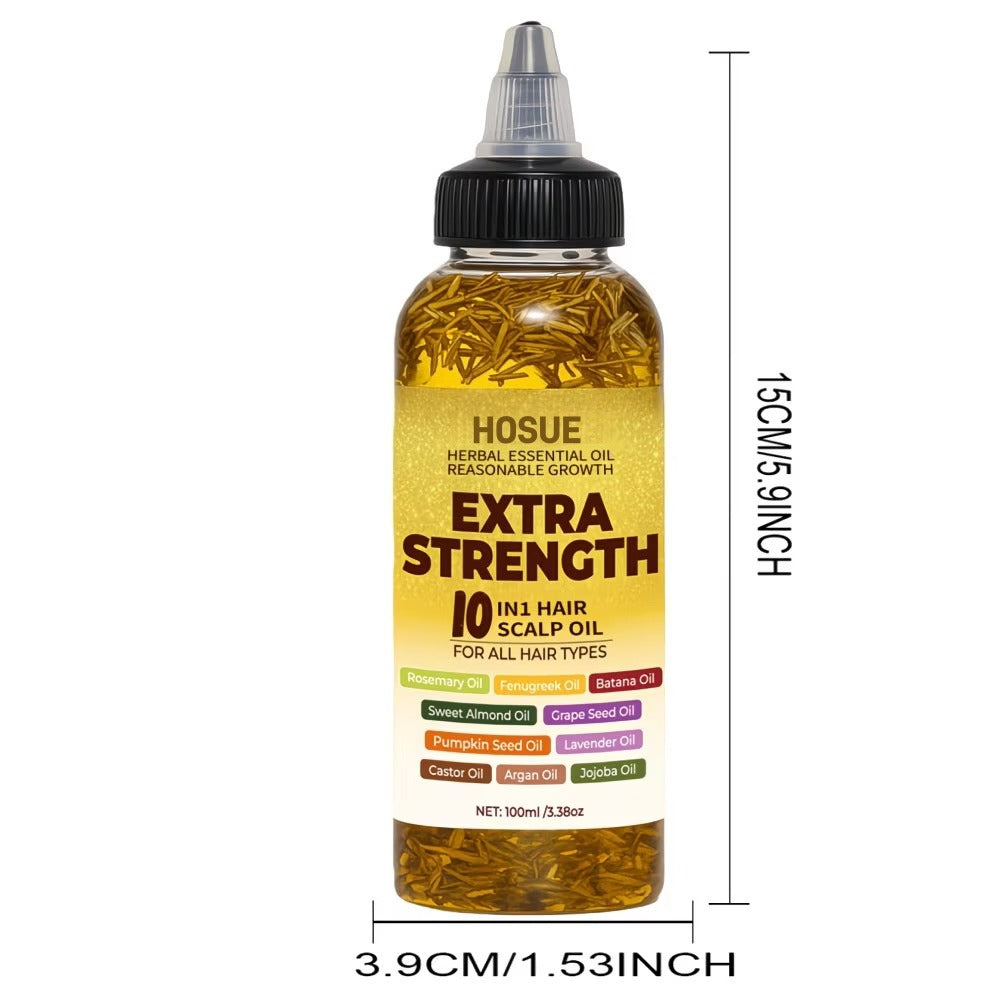 Hair Growth Oil 10-in-1 Botanical Herbal Blend Batana Rosemary Fenugreek Castor Red Onion Ginseng Turmeric Pumpkin Seed Nourishes Strengthens Shines All Hair Types 3.38oz - product image 14