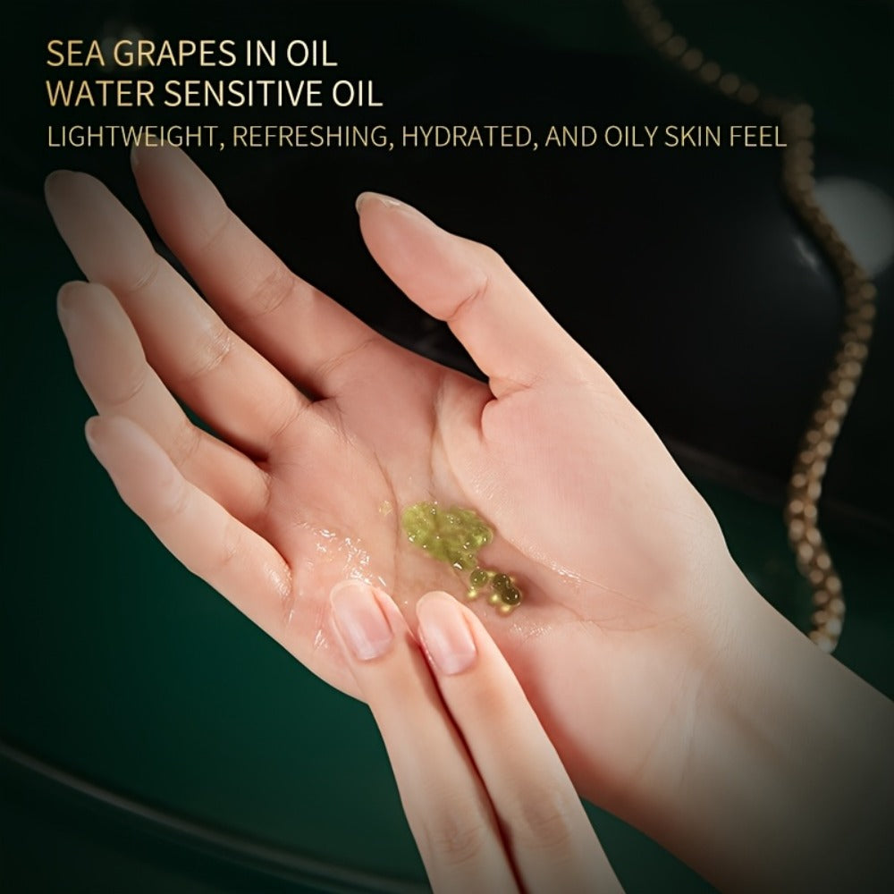 Sea Grape Collagen Peptide Essence Oil Squalane Moisturizing Face Serum Alcohol-Free Anti-Aging Skin Brightening Unisex Skincare for Sensitive Skin - product image 8