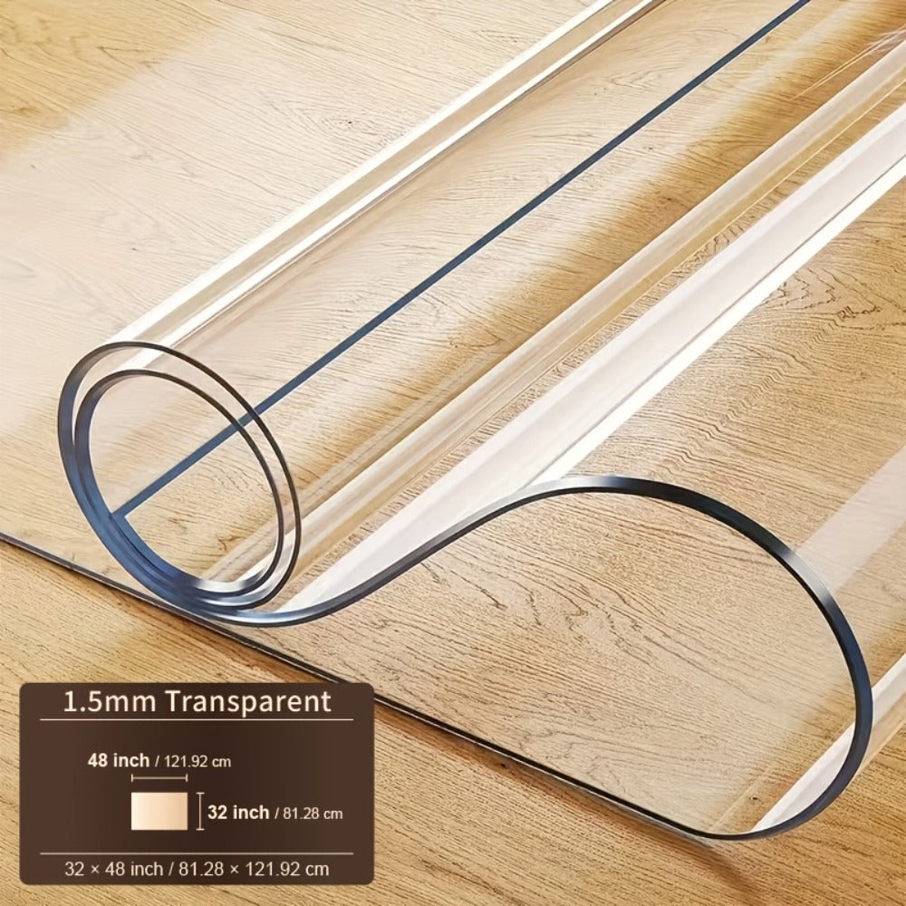 Clear PVC Tablecloth Table Protector 1.5mm Thick Transparent Table Cover Heat Resistant Scratch Resistant Waterproof Desk Mat for Dining Table Home Office Restaurant Coffee Table M - product image 11