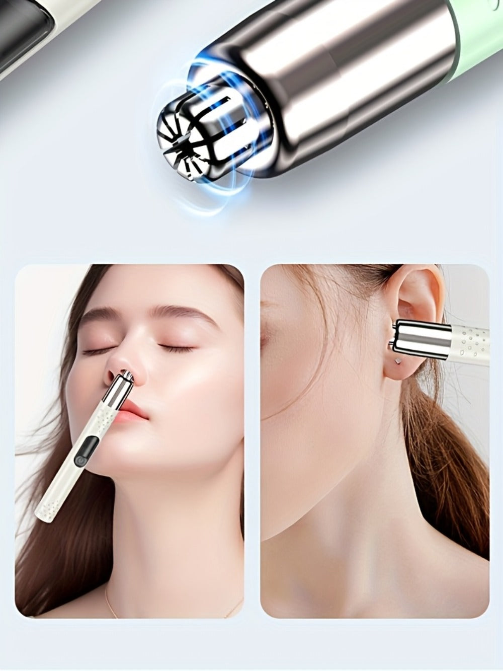Nose Hair Trimmer Electric – USB Rechargeable Stainless Steel Unisex Trimmer for Nose, Ear & Eyebrow Hair, No-Pull Painless Cutting, Portable Stylish Design for Men & Women - product image 11