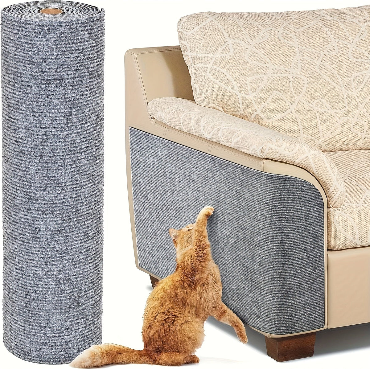 Cat Scratch Pad Self-Adhesive | Sturdy Cat Scratching Board for Sofa and Wall Protection, Anti-Scratch Furniture Protector Sticker for Indoor Cats - product image