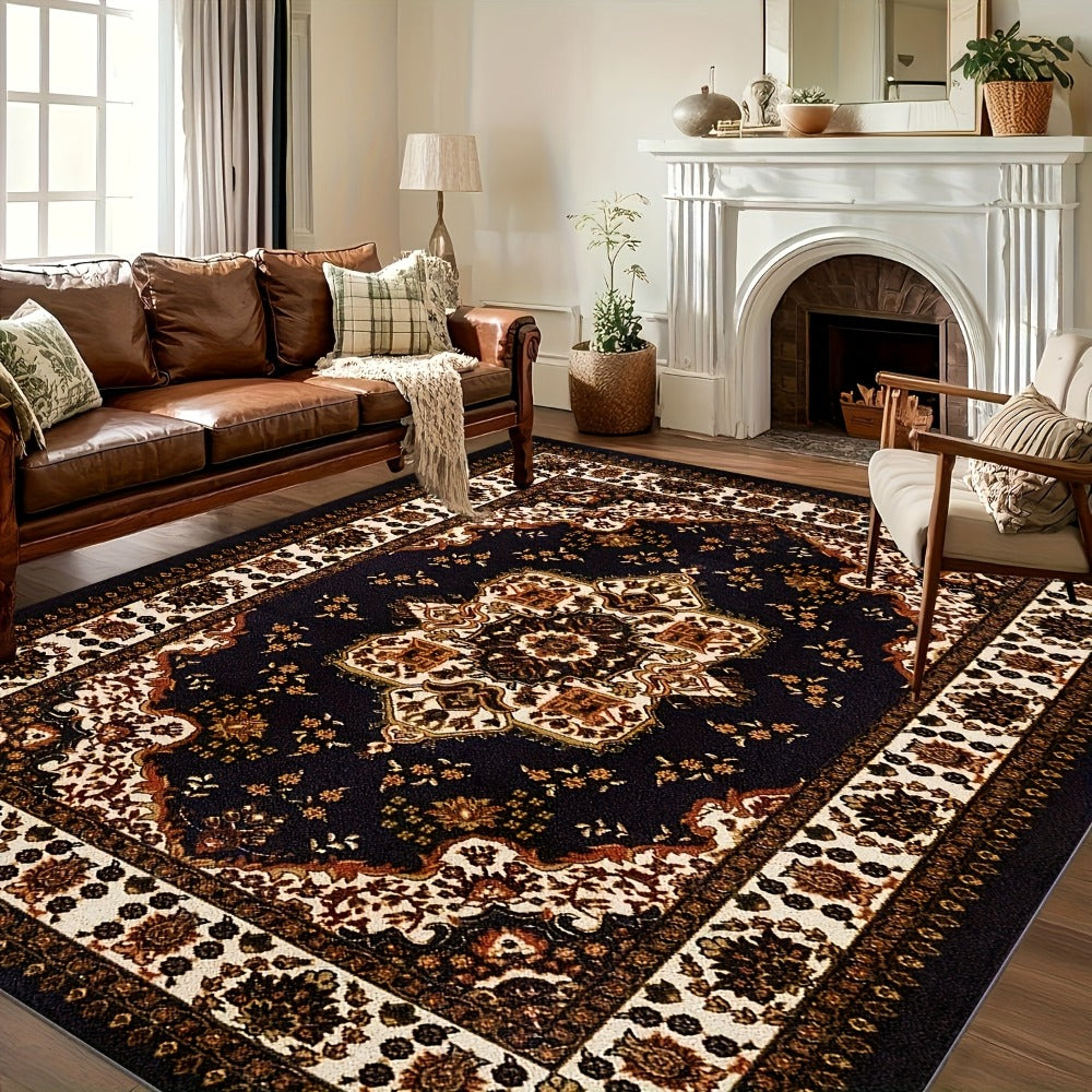Large Area Rug for Living Room Bedroom – Soft Fluffy Persian Bohemian Style Floor Mat, Anti-Slip Backing, Machine Washable, Vintage Carpet for Modern & Traditional Decor, Multiple  - product image