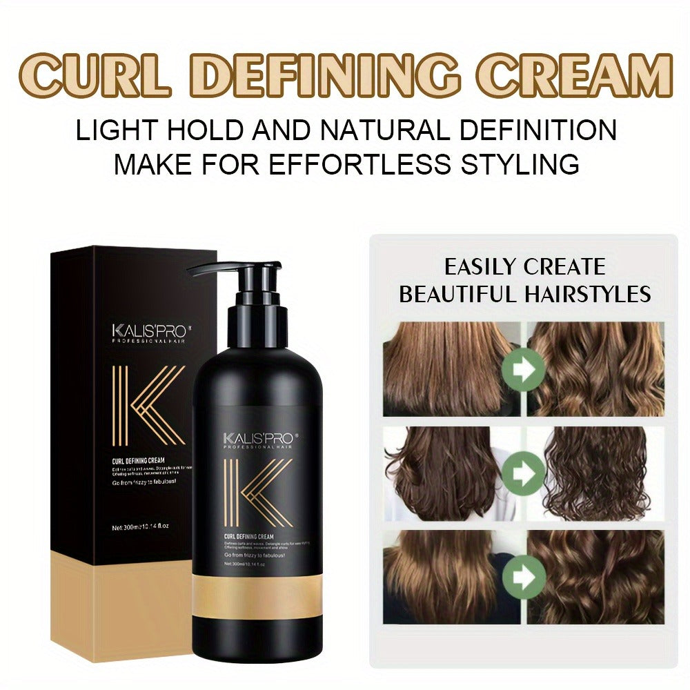 Curl Defining Cream with Detangling Brush Set 10.14 oz — Anti-Frizz Curl Enhancer, Long-Lasting Bouncy Curls, Non-Sticky Lightweight Hold, Salon Quality for Curly Wavy & Coily Hair - product image 10
