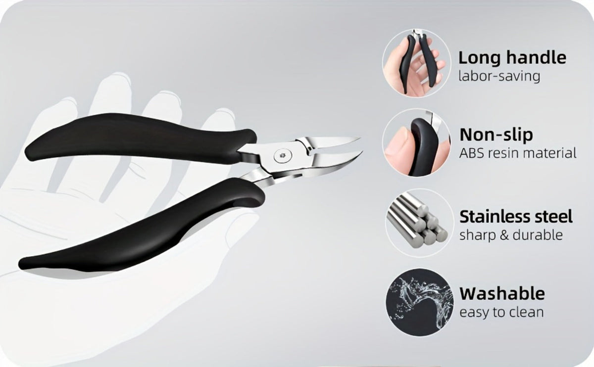 Thick Toenail Clipper Set for Seniors & Diabetics — Wide Jaw Ingrown Toenail Clipper, Heavy Duty Angled Nail Clipper & Nail File Kit for Men and Women, Professional Thick Nail Cutt - product image 14