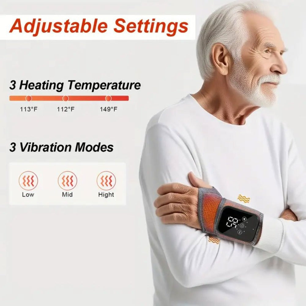 Heated Hand Massager Gloves – Rechargeable Vibrating Wrist & Hand Protector with 3-Speed Heat Control, Warm Massage Gloves for Arthritis, Joint Pain & Winter Hand Care (Unisex) - product image 12