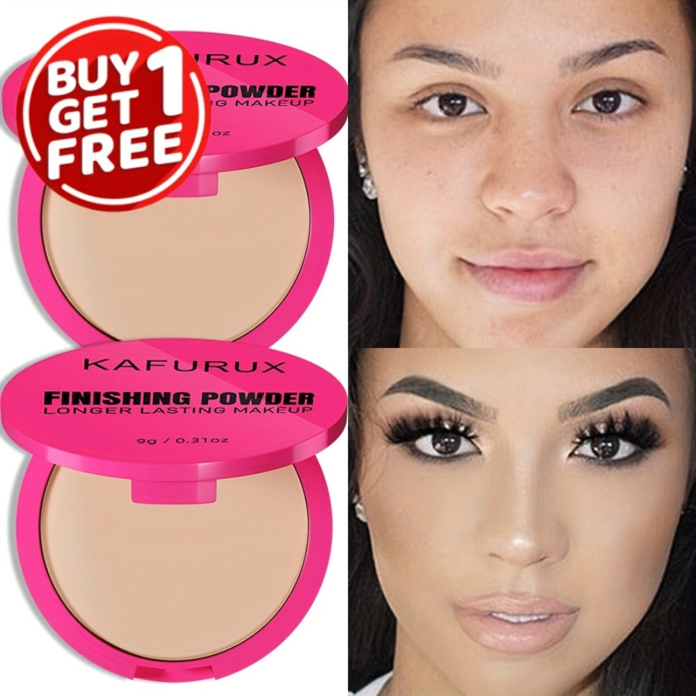 Pressed Powder Foundation 2 Pcs Set Waterproof Sweatproof Lightweight Buildable Coverage Non-Sticky Non-Drying Natural Matte Finish Concealer Makeup for All Skin Types 5 Shades Wom - product image 10