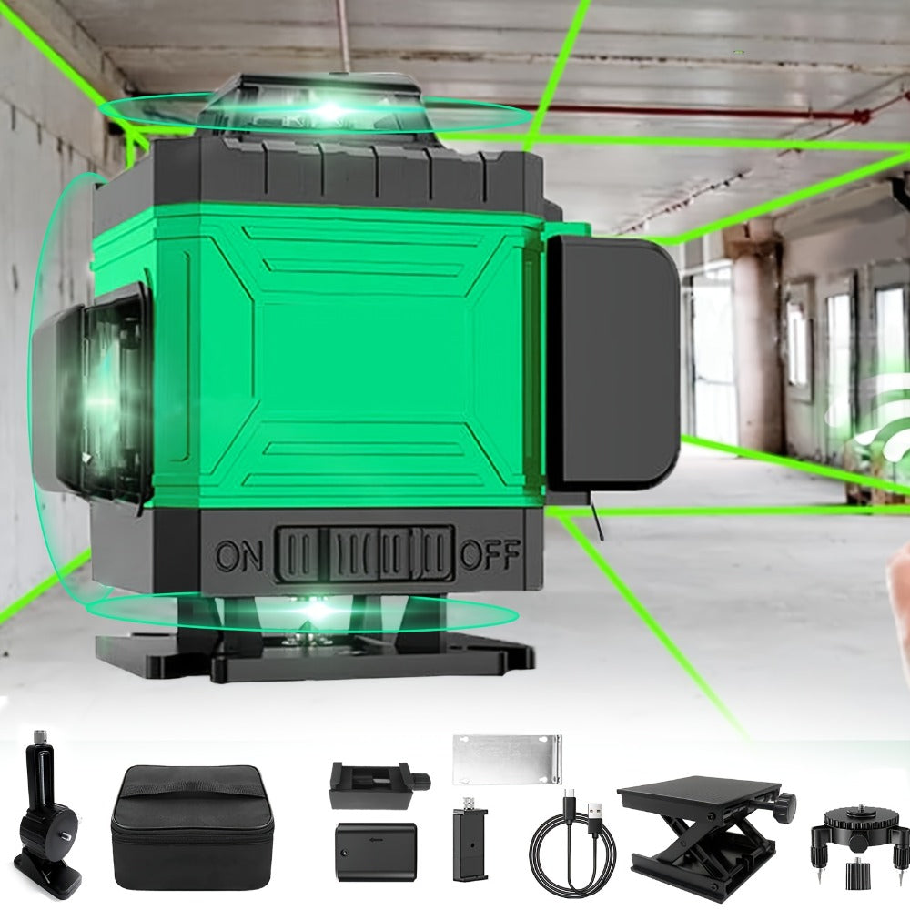 16-Line 4D Laser Level 360° Self-Leveling Cross Line Laser with Rechargeable Battery – Professional Rotary Laser for Construction, Tiling, Framing & Interior Alignment - product image 4