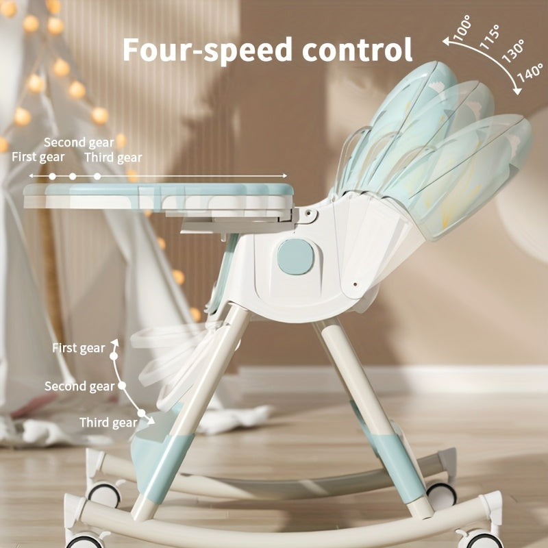 1pc Children's Multi-functional Dining Chair, Adjustable Children's Dining Chair Home Portable Dining Table Rocking Chair - product image 14