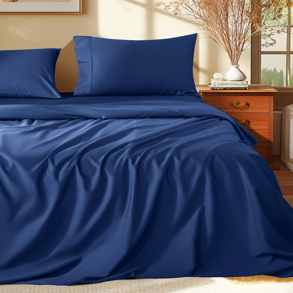 Extra Deep Pocket Bamboo Sheets - 6 pcs Breathable & Cooling Bamboo Bed Sheet Set, Hotel Luxury Fitted Sheet Set, Soft Wrinkle-Free for Extra Deep Mattresses - product image 10