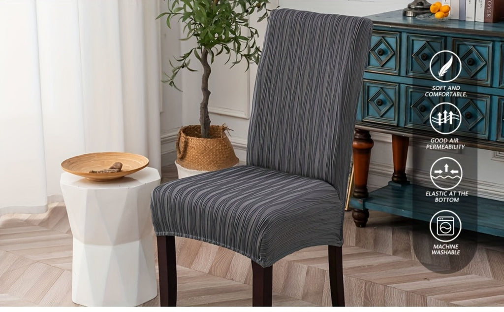 Dining Chair Covers Stretch Slipcovers Set of 4 or 6, Stain Resistant Removable Washable Chair Protector for Home Kitchen Restaurant Wedding, Spandex Jacquard Fabric, 7 Colors Avai - product image 25