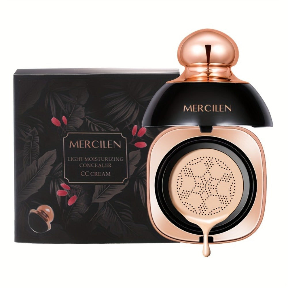 Air Cushion CC Cream Concealer Foundation MERCILEN Moisturizing Buildable Coverage Natural Dewy Finish – Hydrating Long-Lasting Face Makeup for Sensitive Skin Women All Skin Types - product image 3