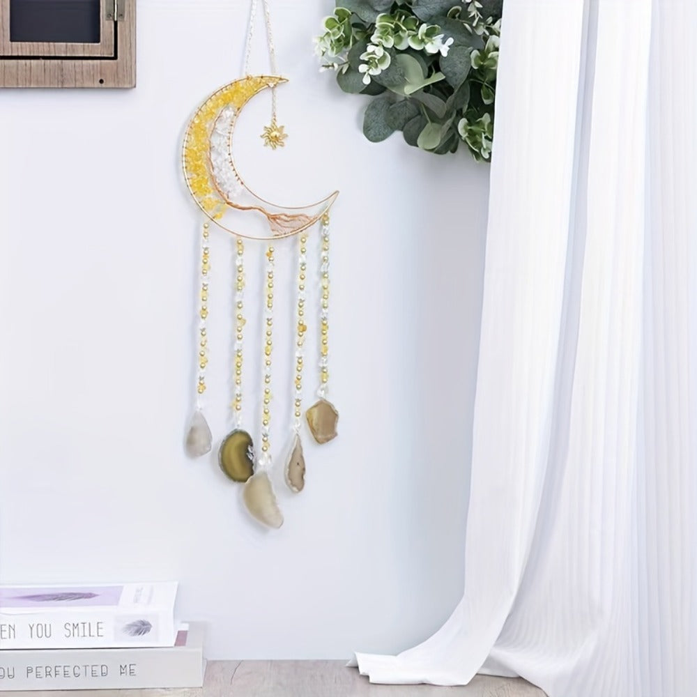 Dreamcatcher Moon Suncatcher Wall Hanging – Handmade Boho Wind Chime Pendant for Indoor Outdoor Garden, Courtyard & Party Decor – Christmas & Birthday Gift - product image 12