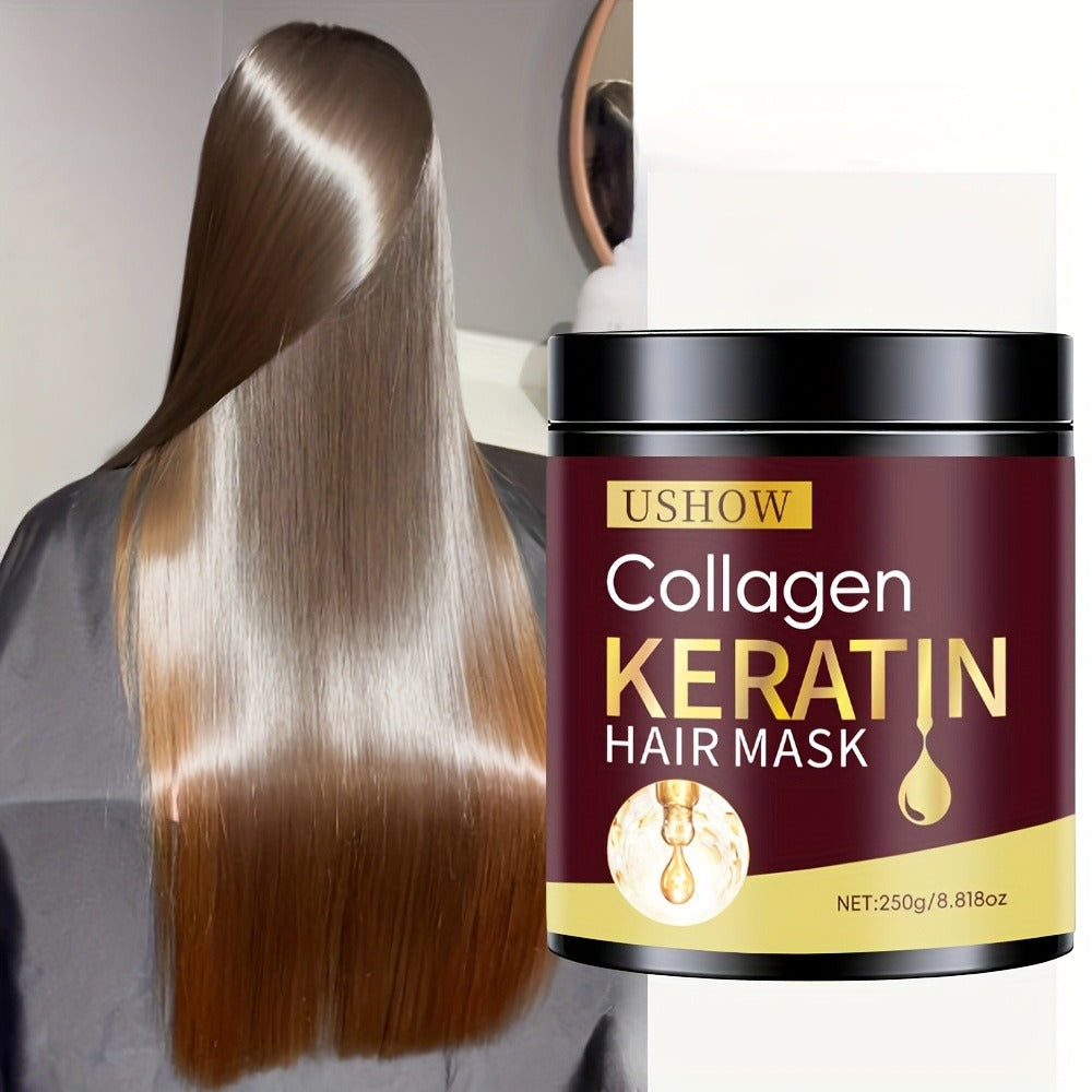 Keratin & Collagen Deep Repair Hair Mask 250g — Intensive Split End Protection & Nourishment for Dry Damaged Hair | Softens, Strengthens & Restores | Salon-Quality Treatment for Wo - product image 5