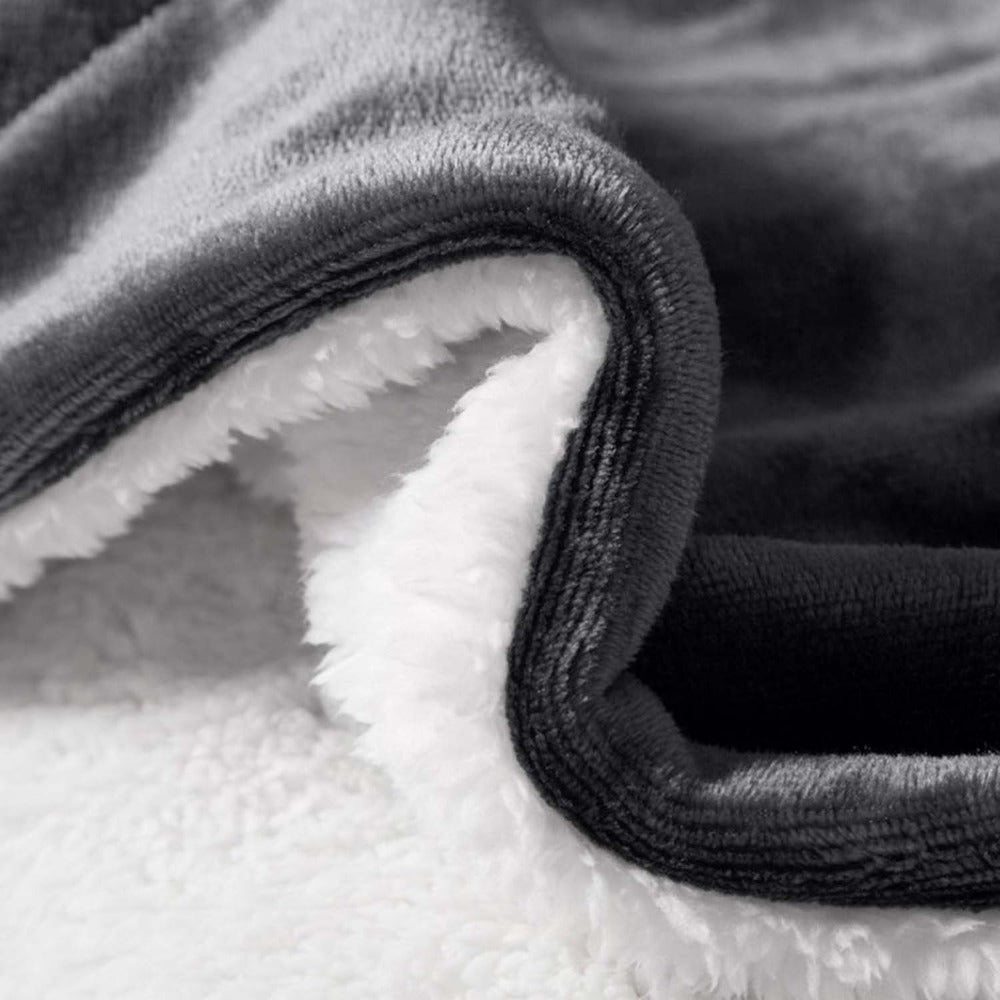 480GSM Sherpa Fleece Blanket – Double-Sided Heavy Warm Throw for Couch, Bed & Travel, Reversible All Season, 13 Colors, 3 Sizes - product image 6