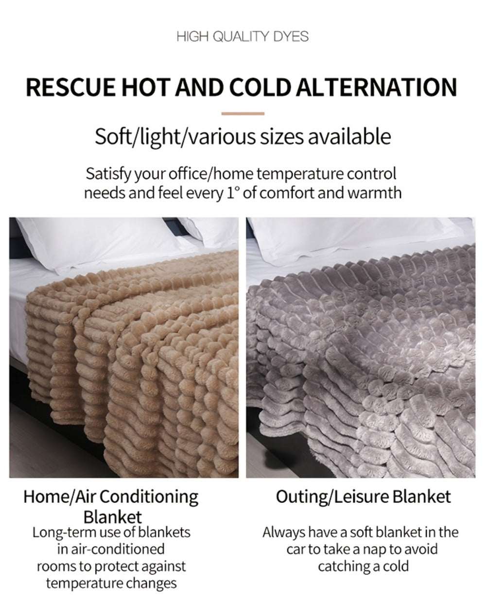 500gsm Heavy Plush Blanket – Ultra Thick Soft Warm Fluffy Blanket for Bed, Sofa & Travel, Baby to Double Size, 5 Colors - product image 33