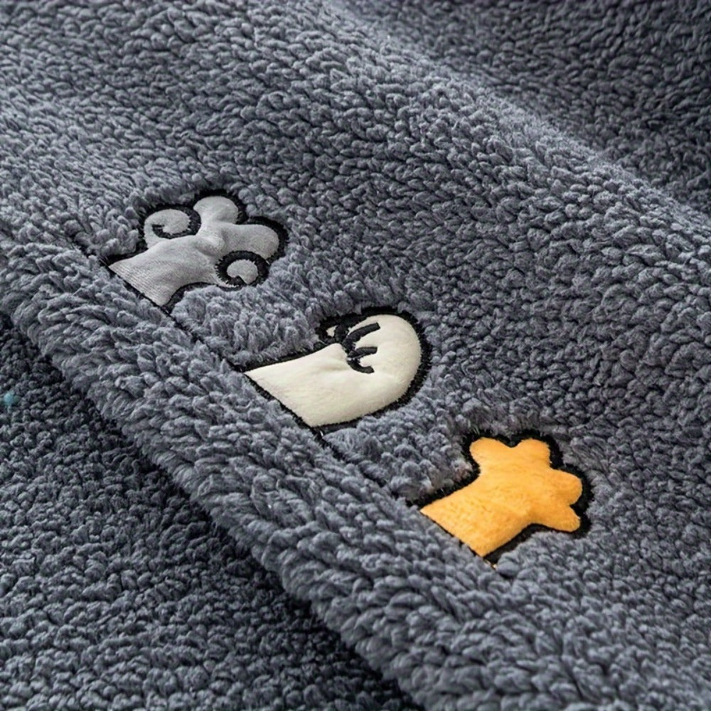 Plush Shearling Sofa Cover Non-Slip Pet-Friendly Couch Protector Animal Bone Embroidery Soft Warm for Living Room Bedroom Office 2 3 4 Seater - product image 36