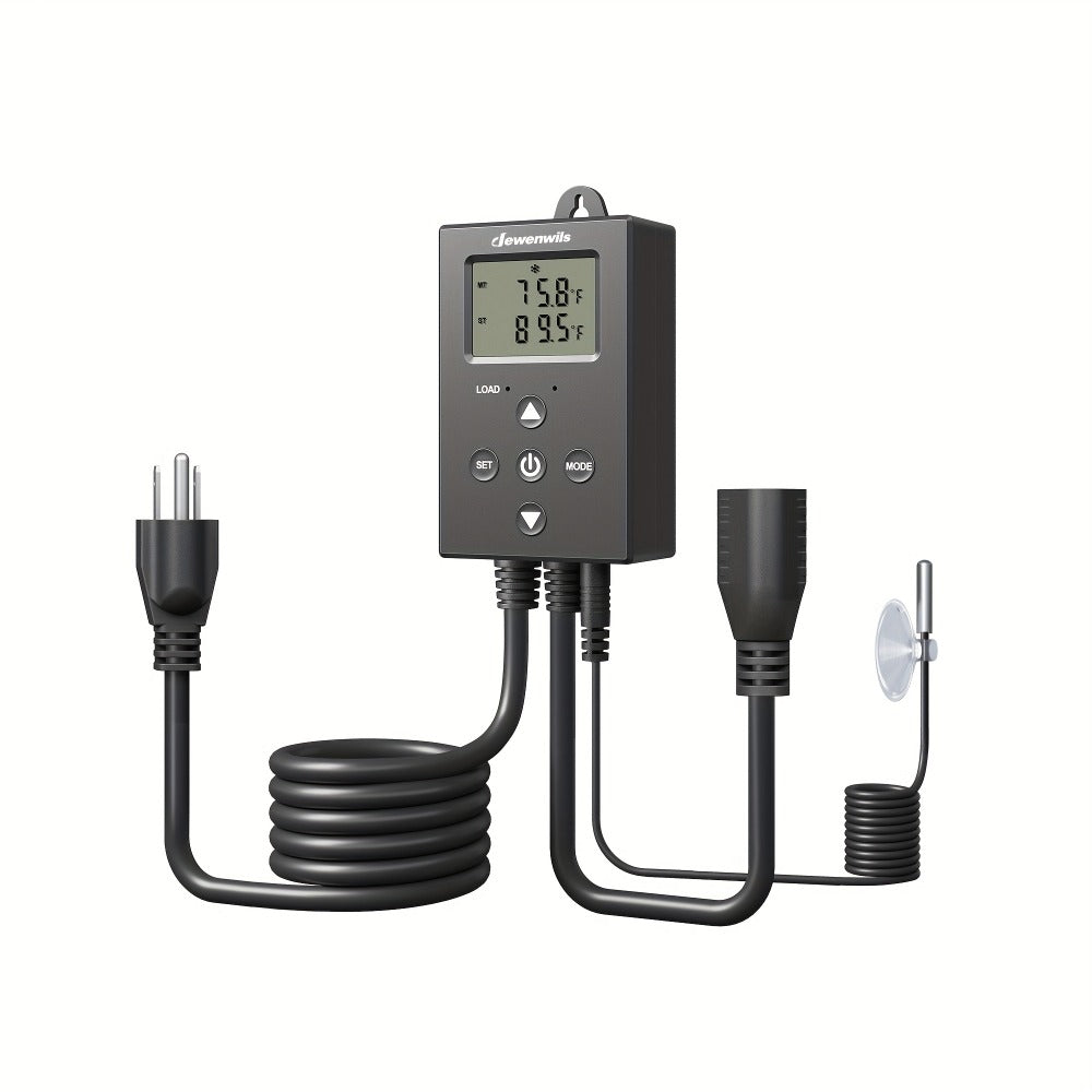 Digital Temperature Controller Thermostat Outlet Heating Cooling Mode 14°F-140°F LCD Display Buzzer Alarm 120V 10A 1200W for Freezer Greenhouse Reptile Aquarium Incubator Home Brew - product image 7