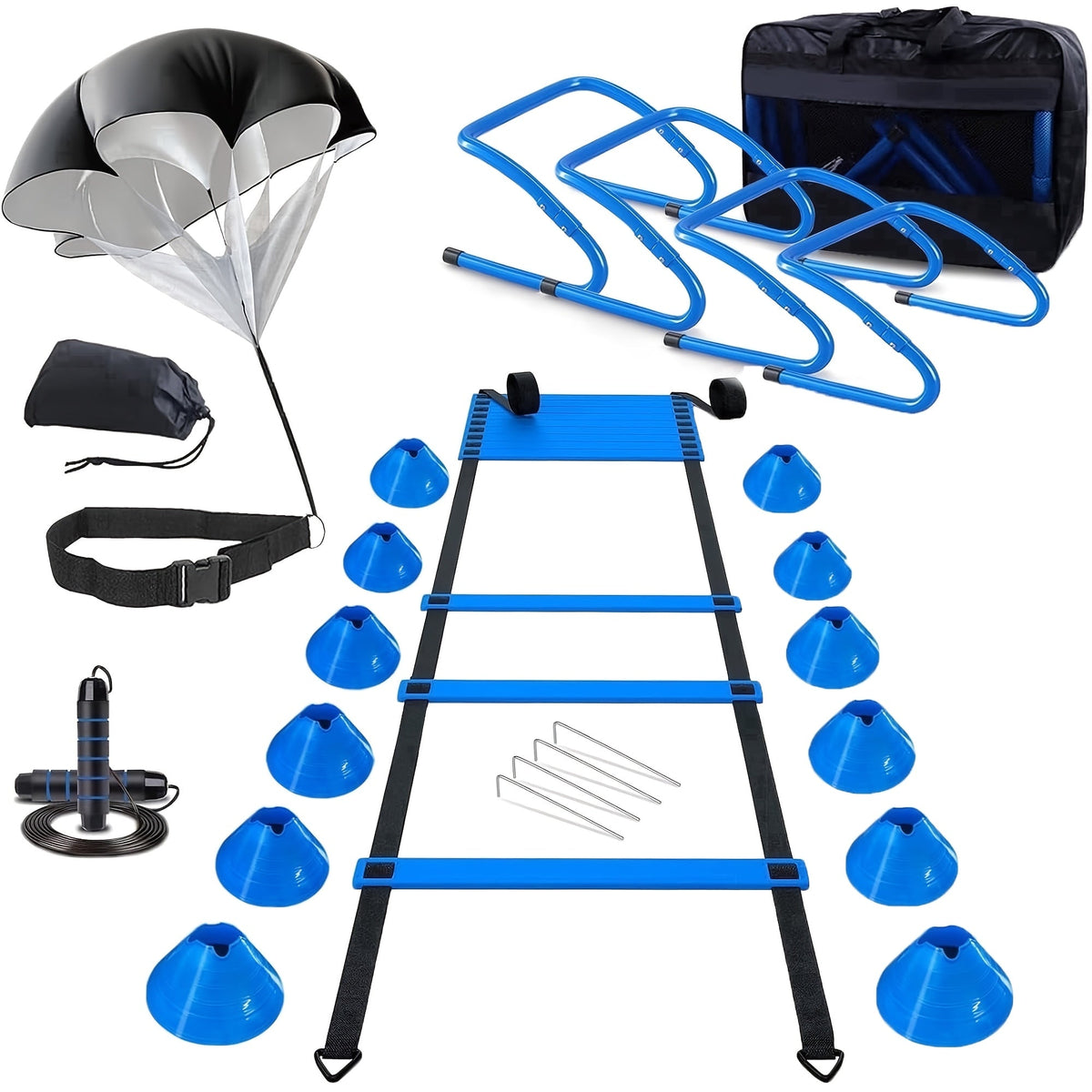 Speed & Footwork Drills with Carry Bag – Agility Ladder Training Set