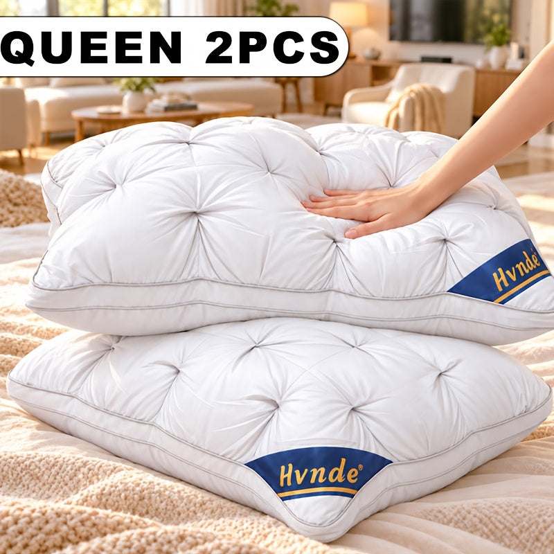 2 Luxury Hotel-quality Pillows, Queen/King Size, with High-resilience Plush Pillow Cores and Hypoallergenic Polyester Fabric, Soft and Comfortable - product image 9