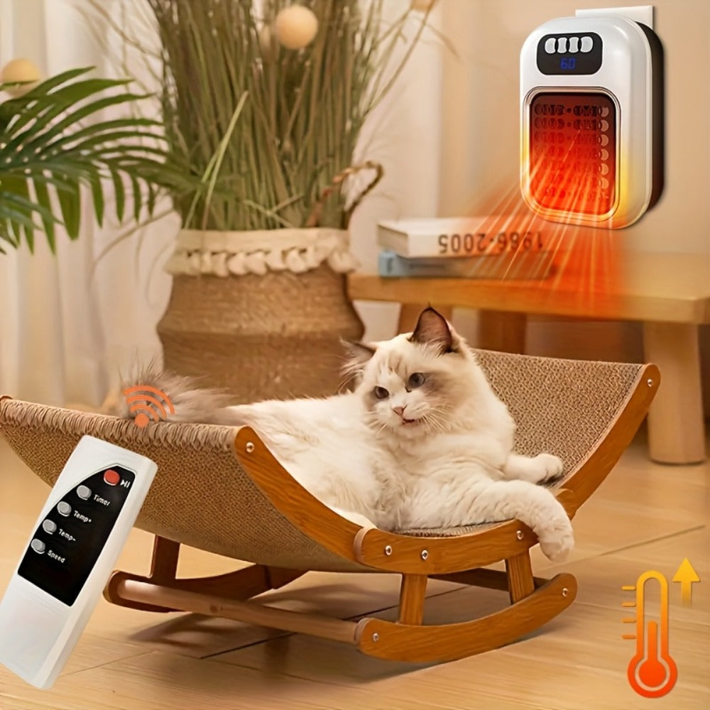 Wall Mounted Mini Electric Space Heater – Fast Heating, 3 Modes, Adjustable Temperature, Overheat & Tilt Protection, Display Screen, Portable Plug-In Heater for Home, Office, Bathr - product image 3