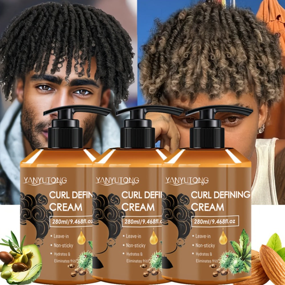 Curl Setting Cream with Castor Oil 280ml - Moisturizing Long-Lasting Curl Definition & Frizz Control, Non-Greasy Lightweight Formula for Wavy, Curly & Straight Hair, Women & Men - product image 10