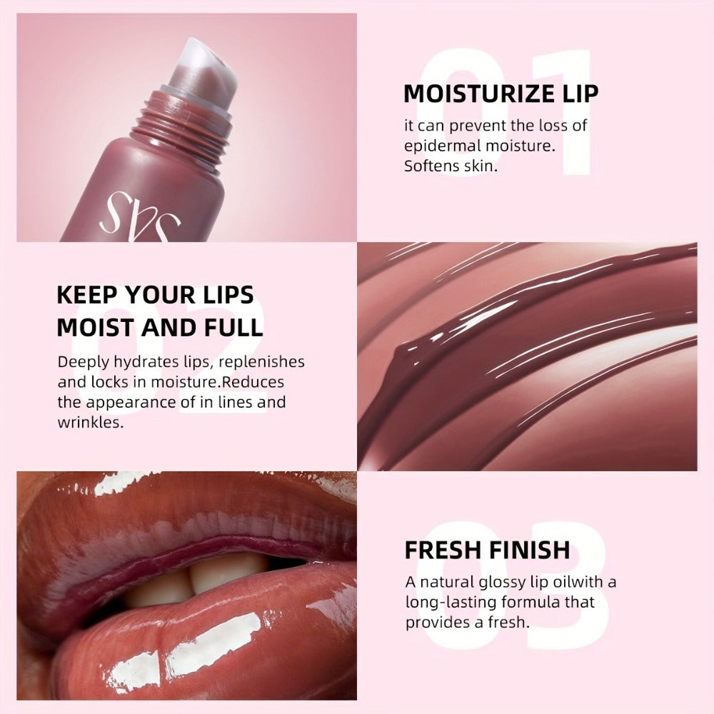Heart Pendant Lip Gloss 6 Shades Mirror Shine High Gloss — Long-Lasting Fade-Resistant Non-Tacky Formula, Wearable Charm Accessory, Vibrant Colors for All Skin Tones Women Lip Make - product image 4