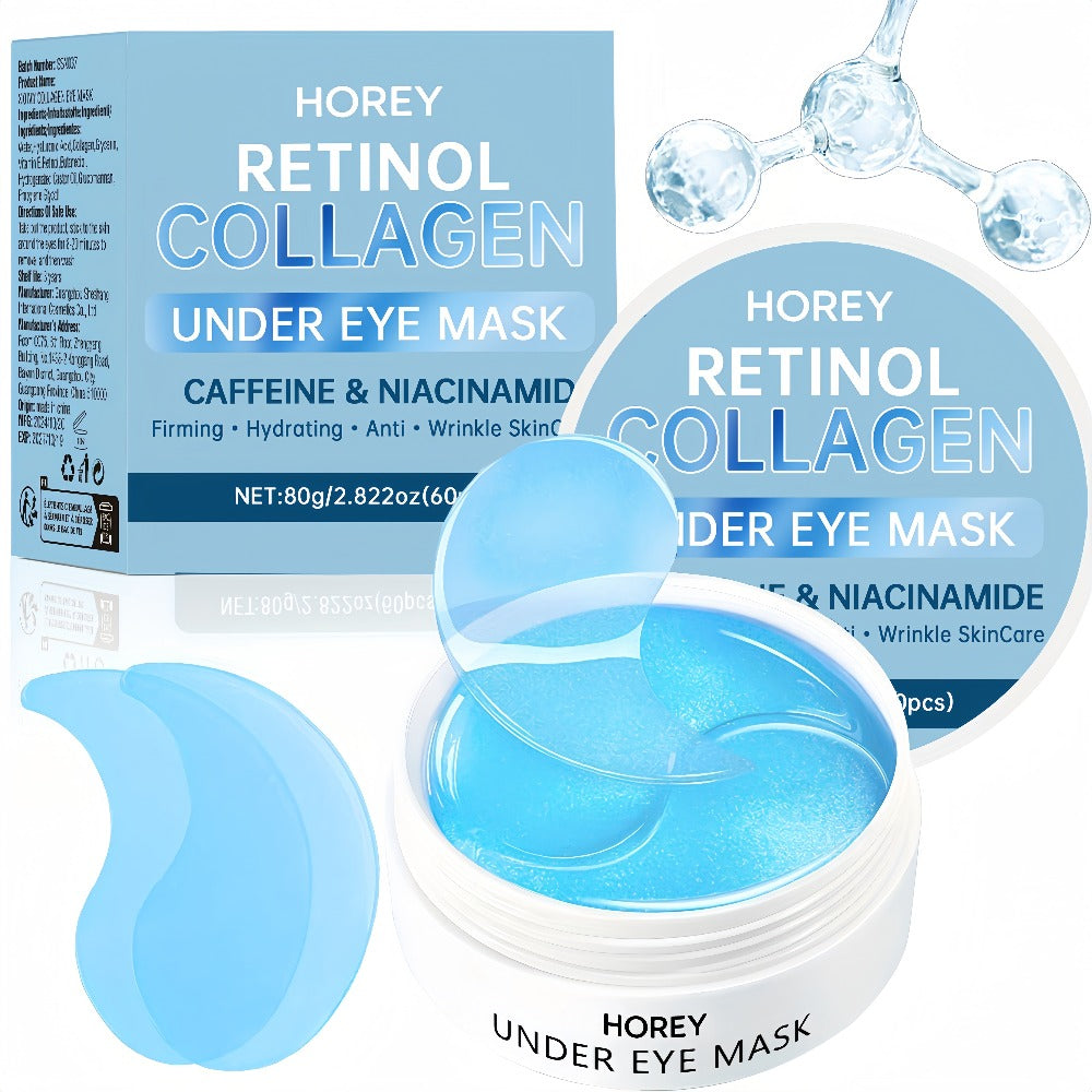 Collagen Eye Patches 60pcs with Caffeine & Niacinamide Under Eye Mask for Dark Circles Puffiness Tightening Intense Hydration Anti-Aging Eye Care for Women Men - product image 3