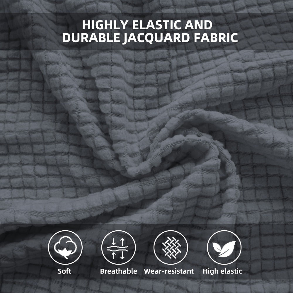 RV Dinette Cushion Covers 4 Pack Stretch Jacquard Sofa Seat Backrest Slipcovers Machine Washable Anti-Pet Hair for RV Camper Van Car Bench Travel Furniture Protection - product image 2