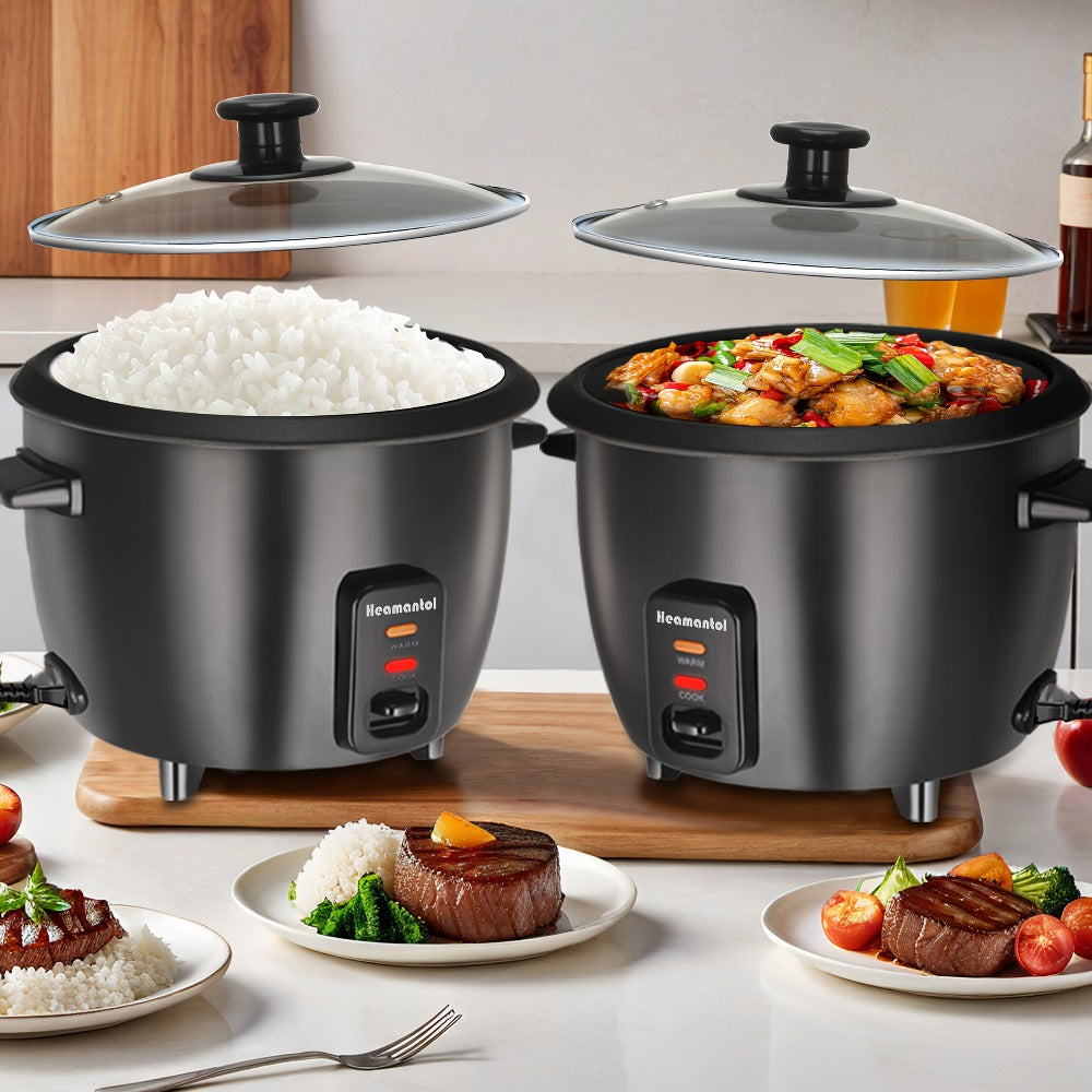 Rice Cooker & Yogurt Maker 1.5Qt – 6-Cup Non-Stick Electric Rice Cooker with Auto Keep Warm, One-Touch, Stainless Steel Liner, Steamer for Rice, Oatmeal, Soup & Yogurt - product image
