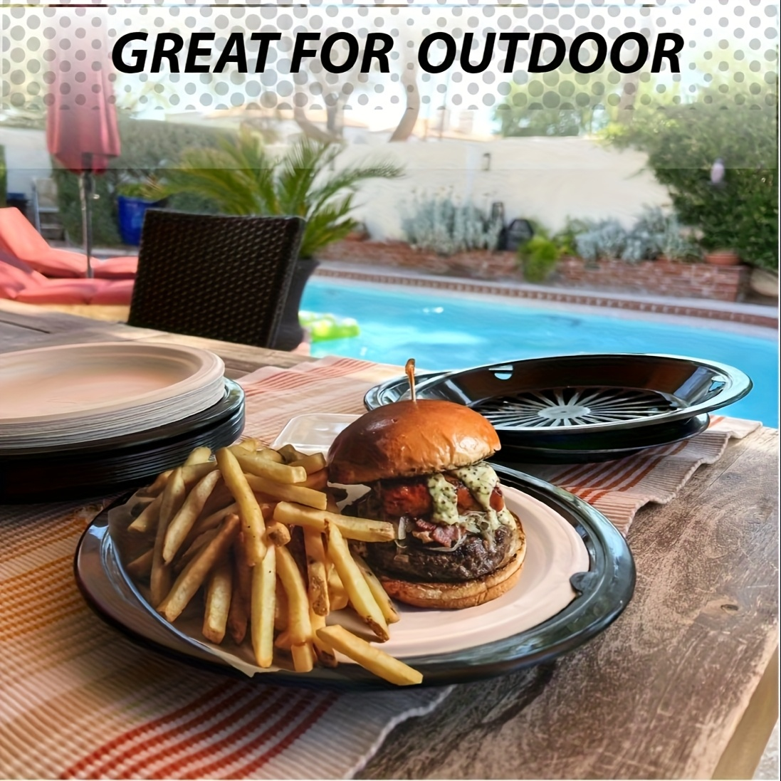 Reusable Plastic Paper Plate Holders Set – 10 Inch Snap-On Groove Design, Thickened Long-lasting Holder for Picnics, BBQ, Camping & Party Dinners, Streamlined - product image 9