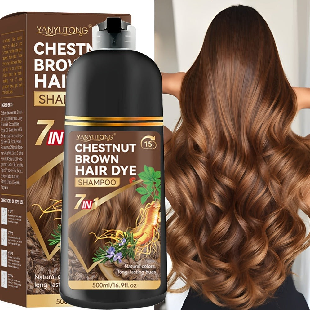 Hair Dye Shampoo Natural Plant Pigments – Covers Gray Hair Fast in 1 Wash, 16.91oz Color Shampoo in Black, Red, Brown, Dark Brown & Chestnut Brown for Women & Men, All Hair Types - product image 14
