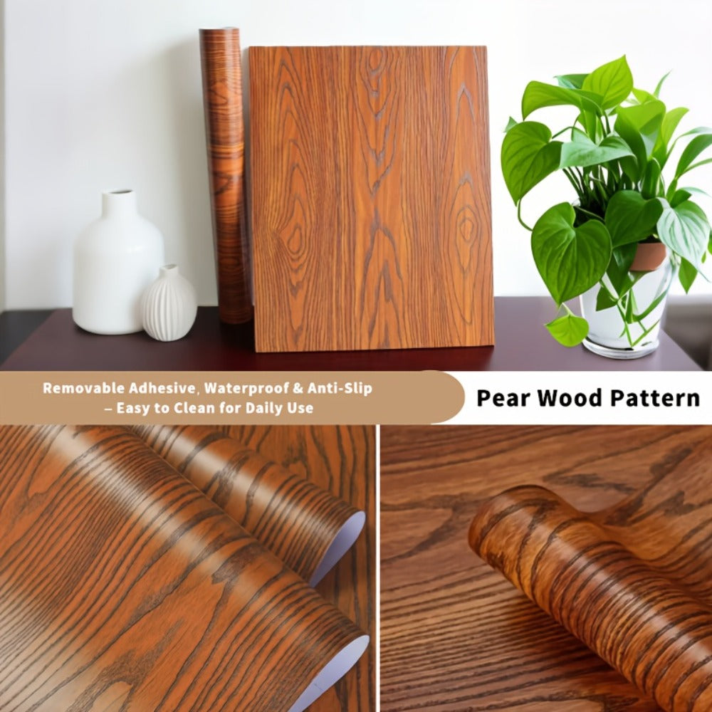 Wood Grain Floor Sticker Roll Peel & Stick Self-Adhesive Non-Slip Thickened Vinyl – Vintage DIY Flooring for Walls, Floors, Desks & Door Panels - product image 5