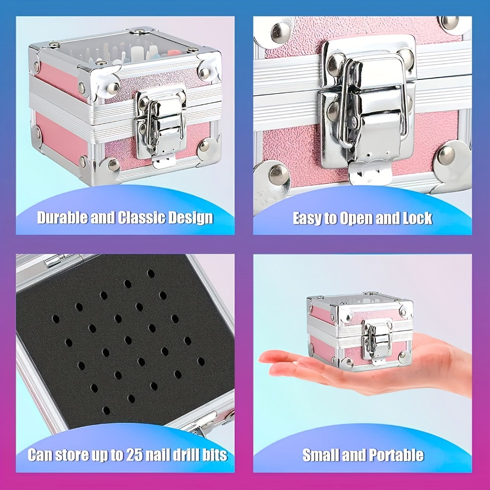Nail Drill Bit Set Tungsten Steel & Ceramic Grinding Heads with Storage Box for Gel Removal Nail Enhancement Polishing Shaping Multi-Grit Abrasive Bands Coarse Medium Fine Electric - product image 12