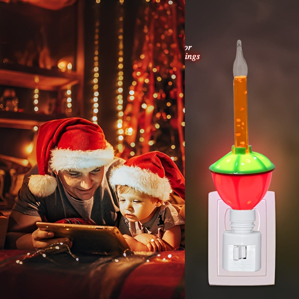 Christmas Bubble Lights 2 Pack Traditional Multi-Color Bubble Liquid Night Lights Plug-In Wall Light for Christmas Tree Thanksgiving Living Room Bedroom Corridor Holiday Decoration - product image 2