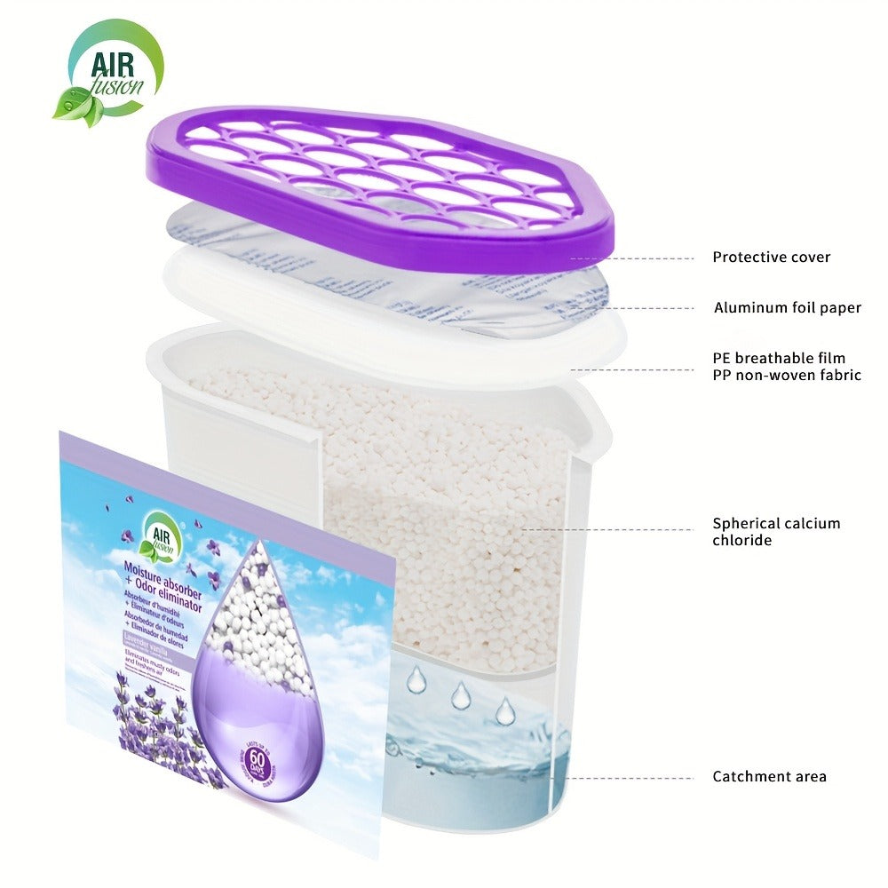 Moisture Absorber Dehumidifier Box 6-Pack – Odor Eliminator & Humidity Controller for Closet, Bathroom, Kitchen, Pantry, Boat & RV – Lavender Vanilla, Fresh Linen, Jasmine Blossom, - product image 8