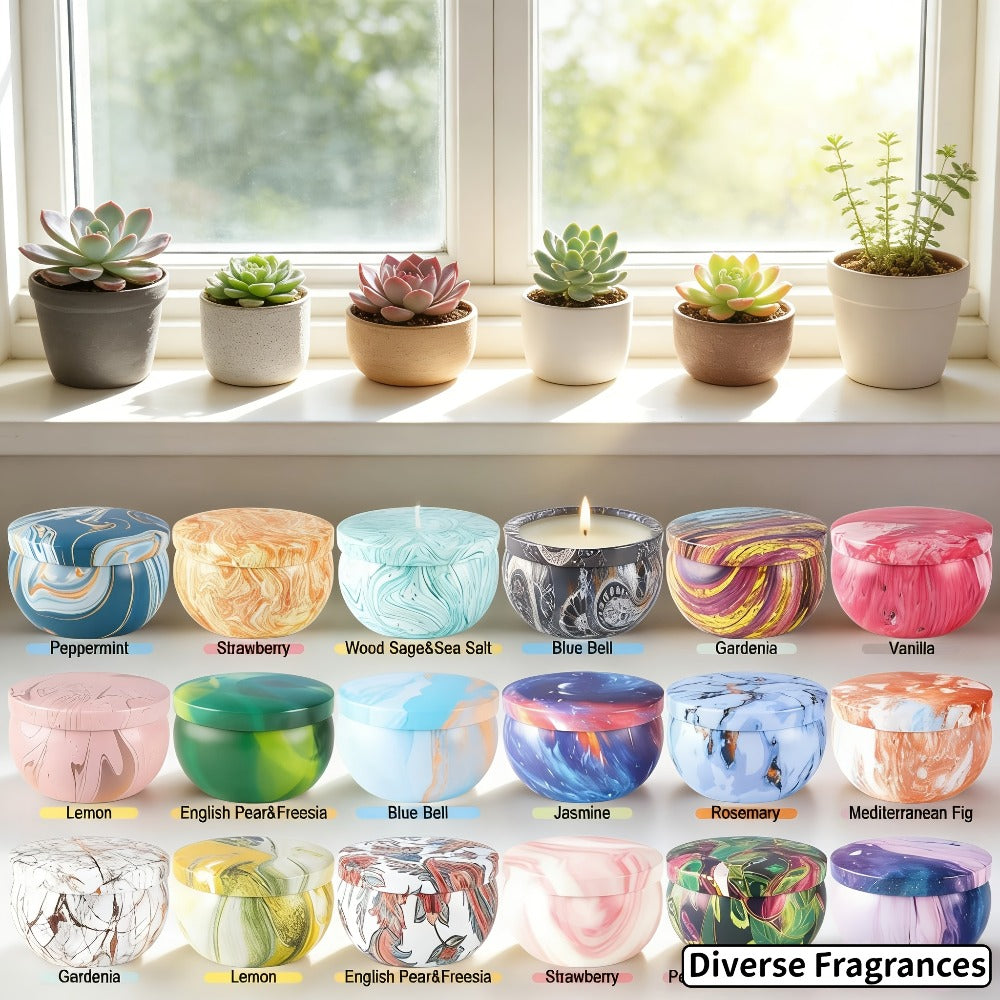 Candle Gift Set 36-Pack – Natural Soy Wax Scented Candles in Tin Cans, Aromatherapy Candles for Yoga, Spa, Bath & Home Decor, Portable Travel Candles, Perfect Gift for Women & Men, - product image 7