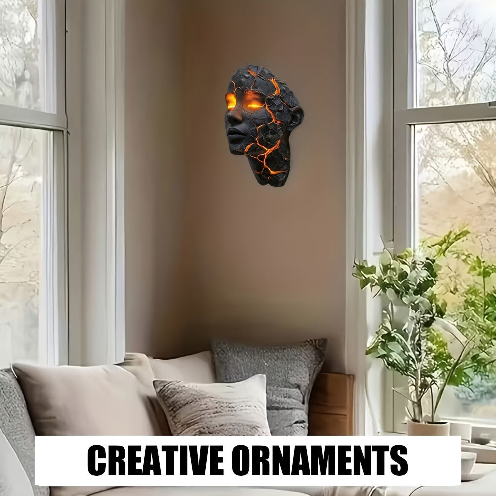 3D Wall Lamp Shattered LED Night Light Broken Face Moving Effect – Gothic Plug-In Wall Decor Light for Bedroom, Living Room, Bar, Cafe & Game Room, Unique Home Lighting Gift - product image 8