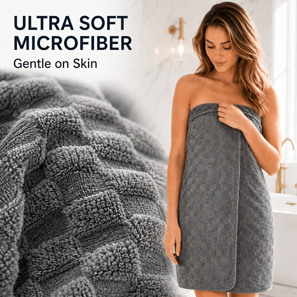 Oversized Bath Towel Set 800GSM 32x64 Inch Extra Large Microfiber - Ultra Soft Quick Dry Striped Spa Grade | Single or 4pcs Random Color | Beige White Light Blue Dark Gray | Modern - product image 8