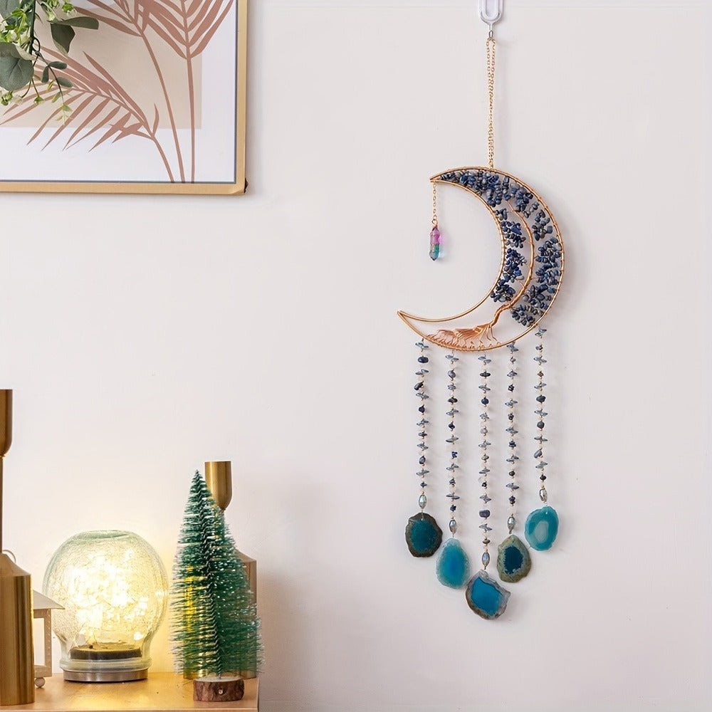 Dreamcatcher Moon Suncatcher Wall Hanging – Handmade Boho Wind Chime Pendant for Indoor Outdoor Garden, Courtyard & Party Decor – Christmas & Birthday Gift - product image 6