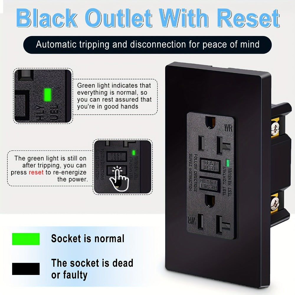 GFCI Outlet 20 Amp Tamper Resistant WR Weather Resistant with Wall Plate ETL Listed LED Indicator Test Reset Button Ground Fault Circuit Interrupter for Bathroom Kitchen Garage 2 4 - product image 19