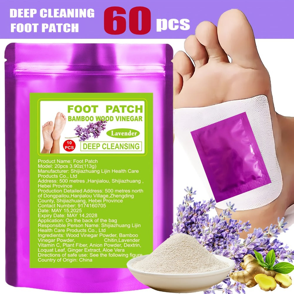 Foot Detox Patches Bamboo Vinegar & Ginger 60 & 160 Pcs - Deep Cleansing Natural Plant Ingredients Alcohol-Free Overnight Moisturizing Foot Pads for Tired Aching Feet - Green Golde - product image 4