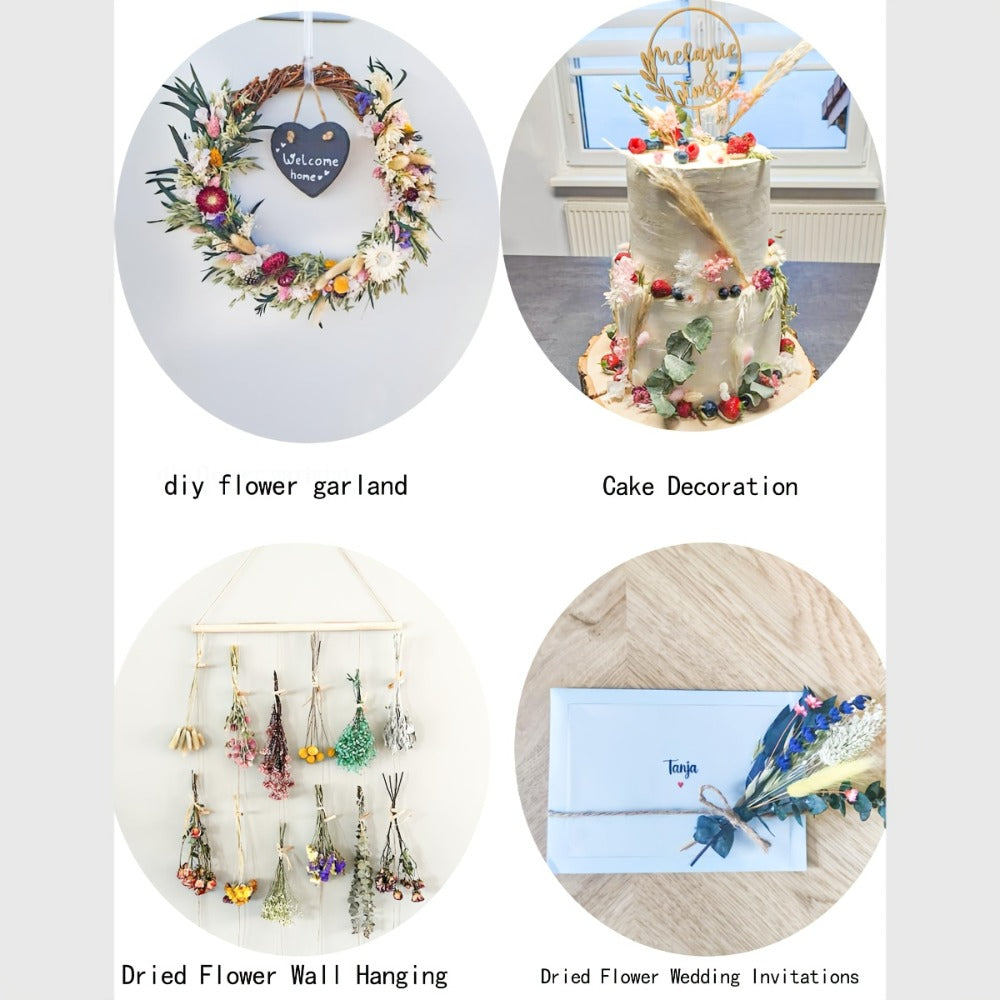 Dried Flower Bouquet with Pampas Grass - Boho Wedding Centerpiece Dried Floral Arrangement for Cake Table Boutonniere Groom Home Vase Decor Long Lasting Botanical Gift, Style 1 & 2 - product image 10