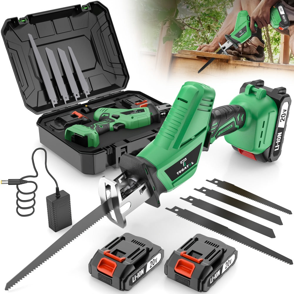 Electric Reciprocating Saw Cordless with LED Light & Safety Lock – Multi-Purpose Cutting Tool with Replaceable Blades, 1 or 2 Battery Options, Carrying Case Included - product image 15