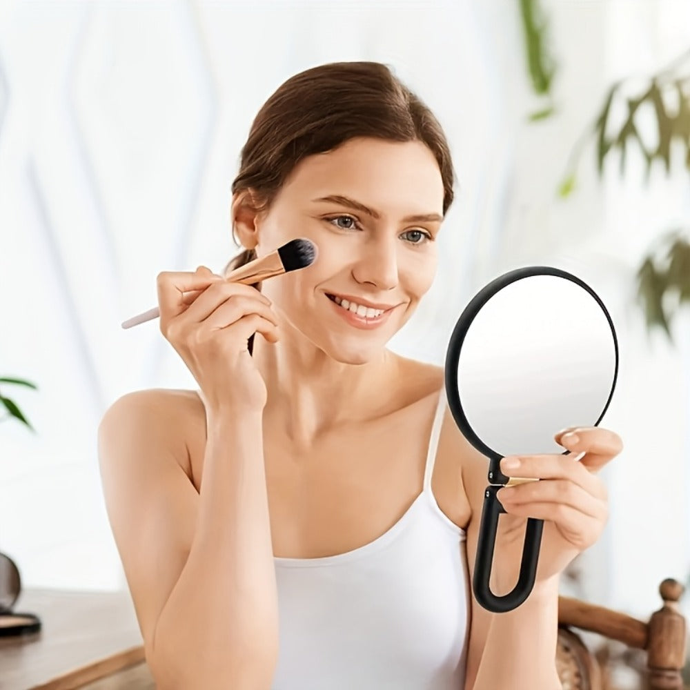 70X Magnifying Mirror Double-Sided 1X & 70X Zoom 360° Adjustable Handle - Handheld Desktop Wall Hang HD Precision Skincare Makeup Mirror for Women Pore Inspection - product image 5
