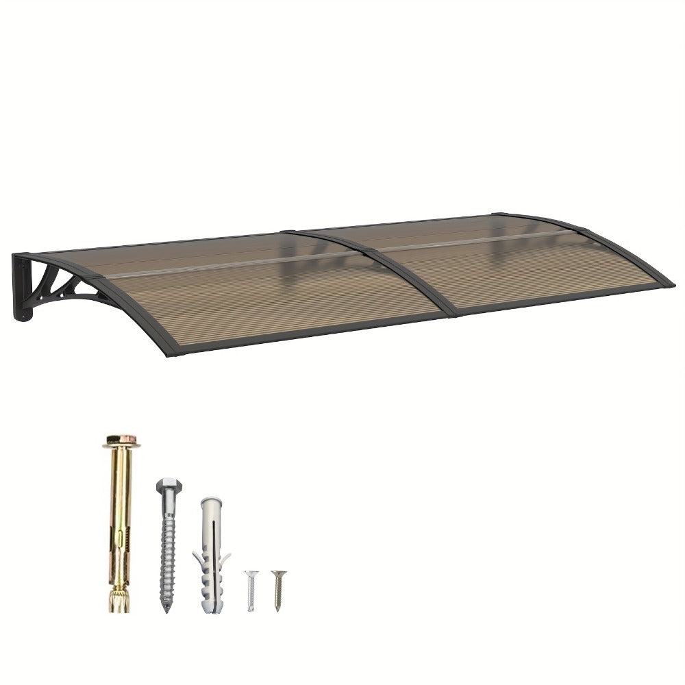 Window Awning Door Canopy Polycarbonate Overhang – UPF 50+ UV & Rain Protection, Leak-Proof Hollow Sheet, Weather-Resistant Outdoor Patio Awning for Doorways, Windows, Storefronts  - product image 11