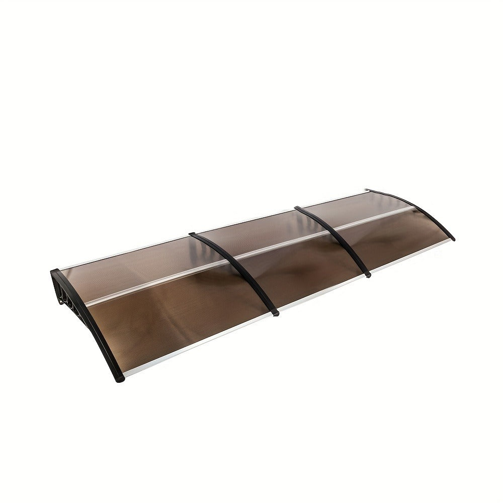 Door Window Awning Canopy 120x38 Inch Polycarbonate Rain Sun UV Snow Shield with Aluminum Bracket Easy Install Outdoor Porch Patio Entrance Shelter - product image 7